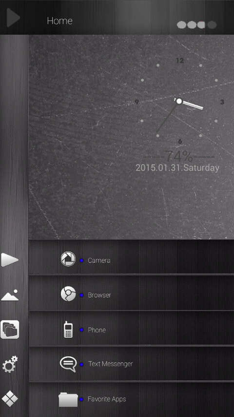 Buzz Launcher Theme: Gray-Blue: Home Tab