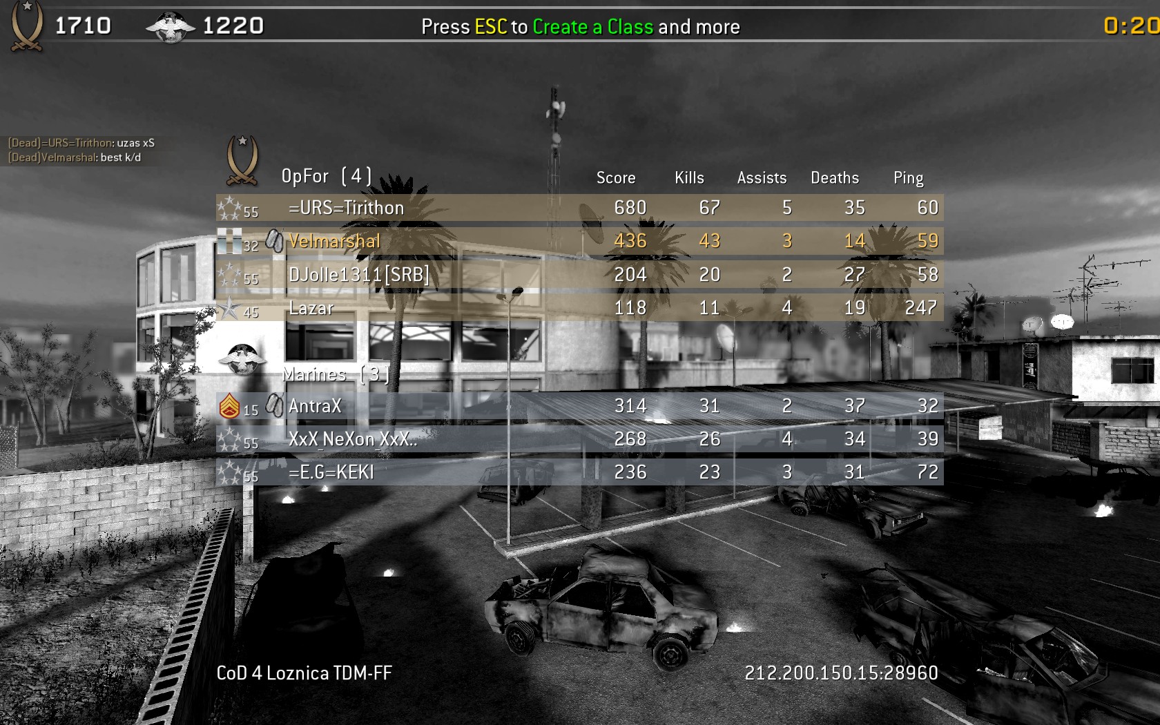 Call of Duty 4 Modern Warfare "Loznica TDM FF" Server.