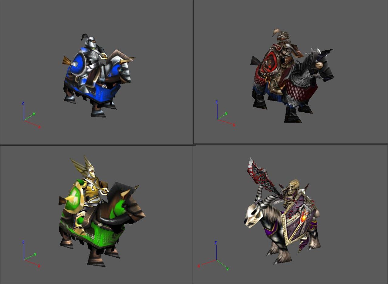 Cavalry of the four main races.