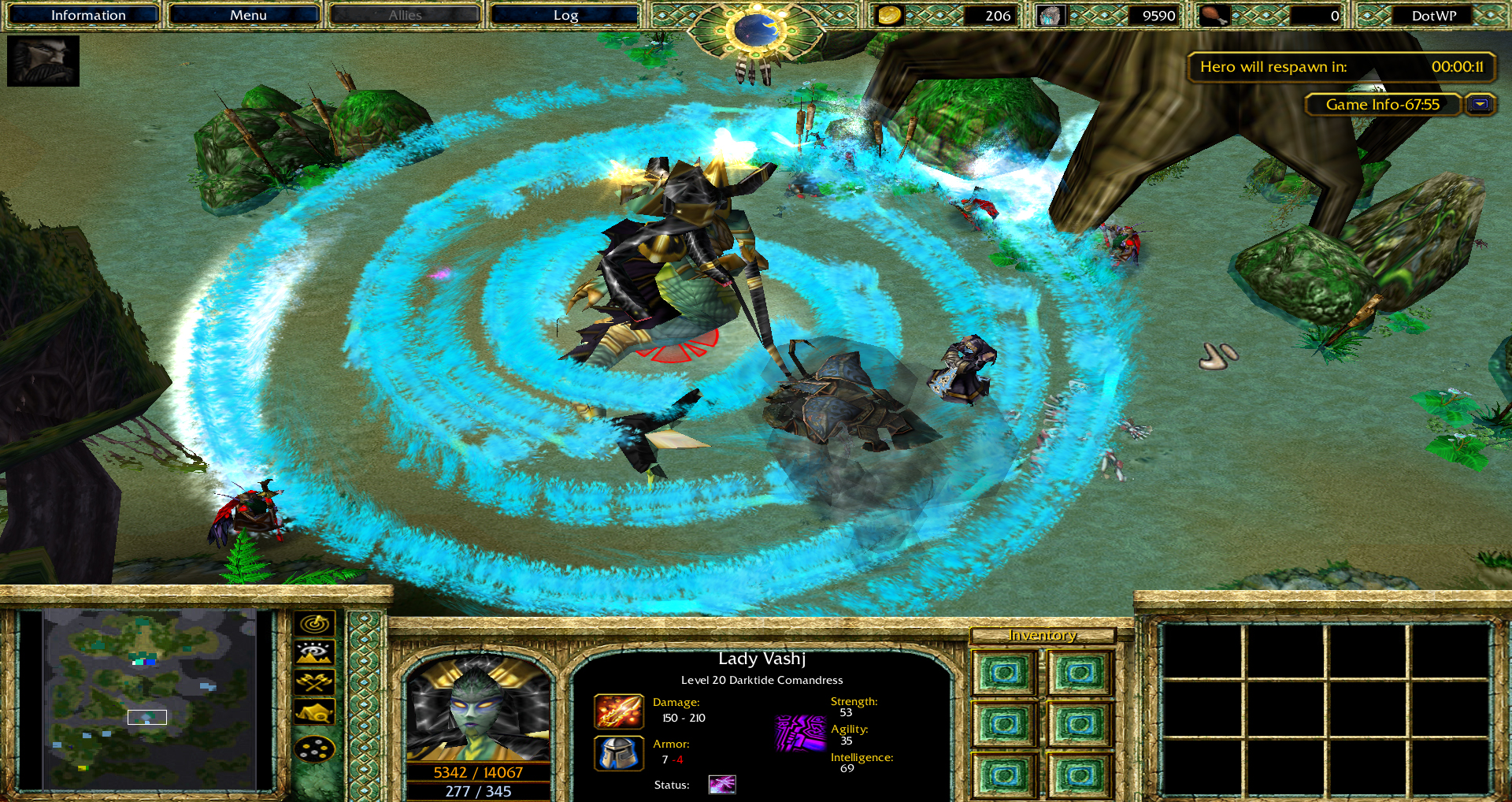 Cenarion Circle druids taken by Lady Vashj's whirlpool