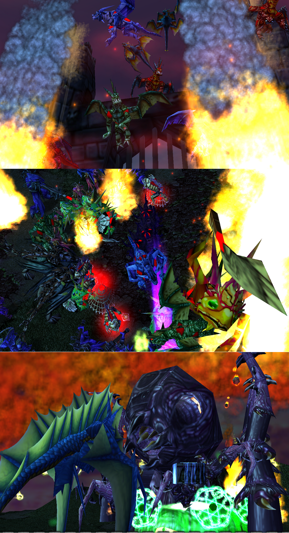 Chapter 20

"War forever lasting...."

Picture 1:
Dragons entered the Darkwind to help the allied troops against Burning Legion. With dragon in b