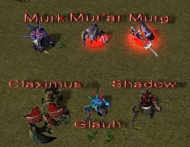 Characters info:

Mur'ar Aquacaster-High Priest-Murloc
Murk Nagaslayer-Elite Fanatic-Mur'gul
Murg-Tide Hunter-Murloc (possible halfbreed) 
Claxim