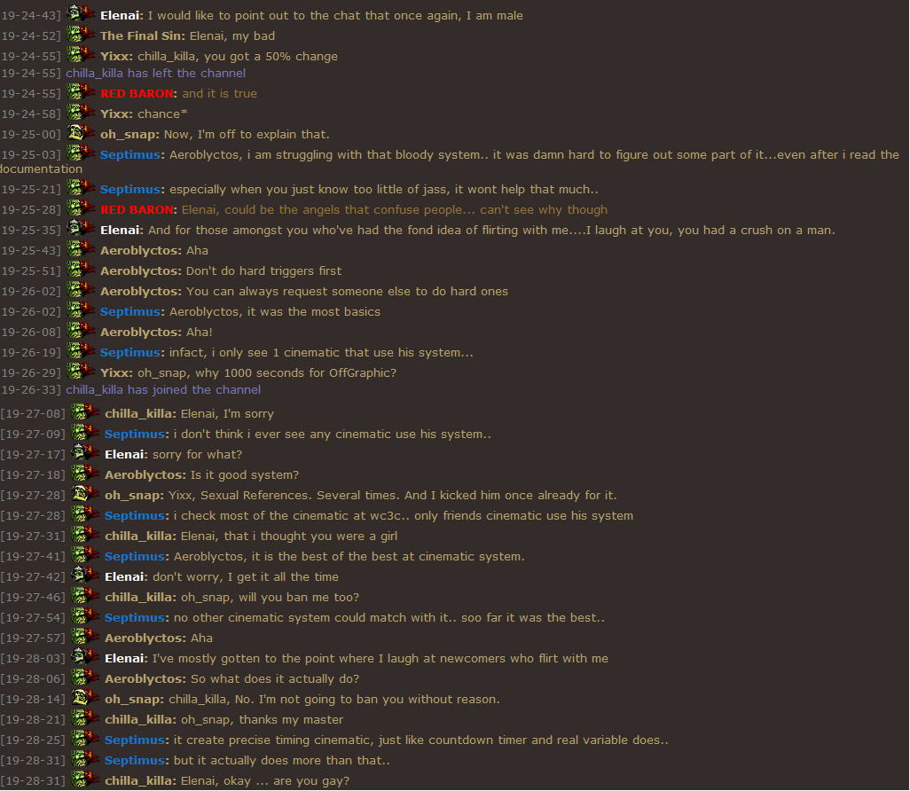 Chat randoms about Elenai. Poor Angel.