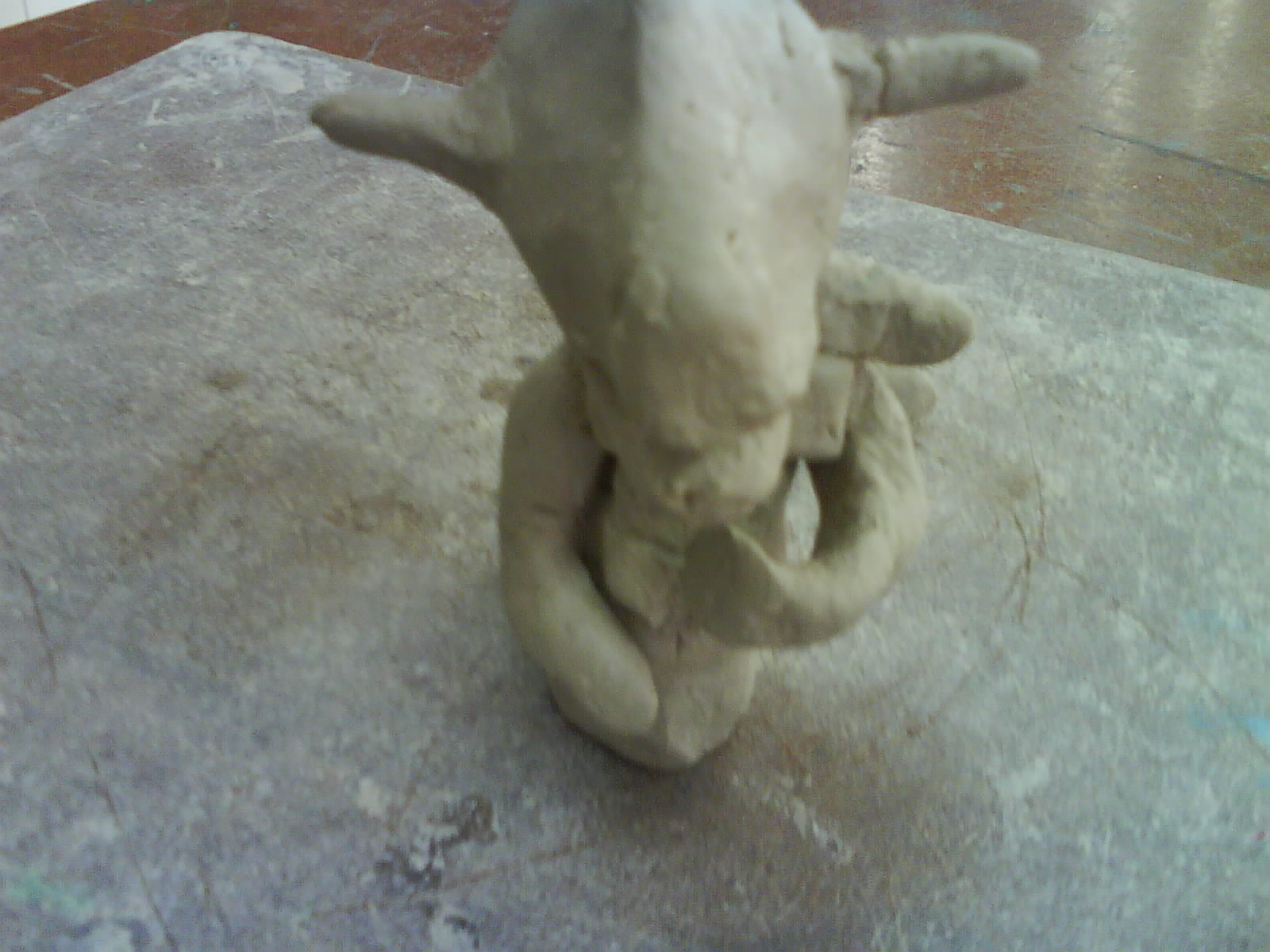clay naga (not done...)i know his head is to big :P