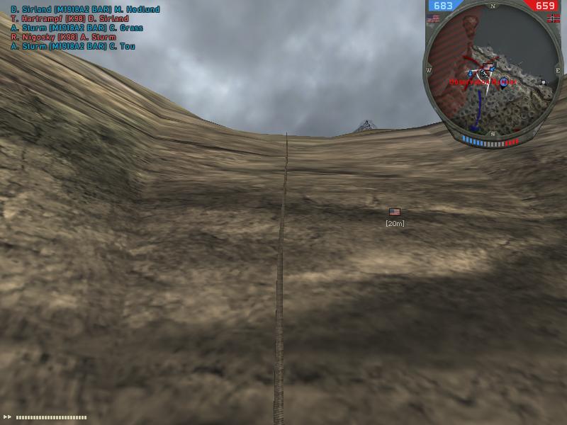 Climbing the Grappling Hook.

~Took from Forgotten Hope 2, a WW2 mod for Battlefield 2.