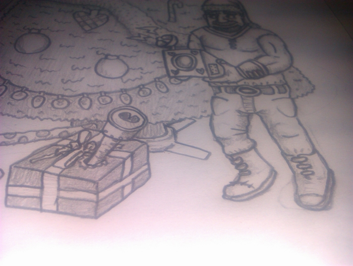 Concept Art Contest  
Christmas Eve   
WiP 6

BernKastel: *Observes the area from inside of a present*