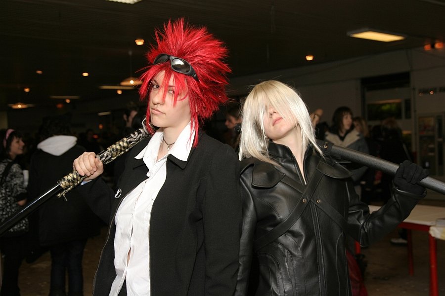 cosplay of Reno and Kadaj from movie Final Fantasy7: Advent Children
