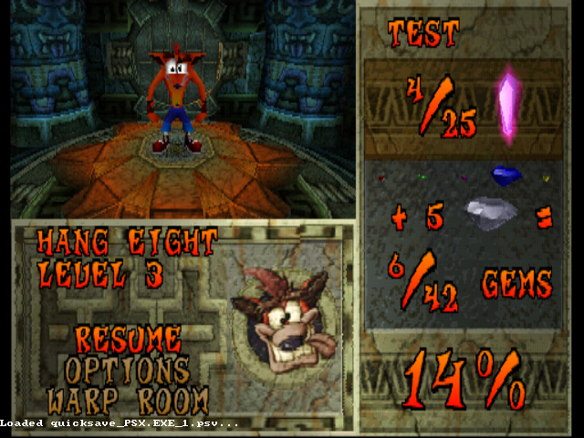 Crash Bandicoot 2: Cortex Strikes Back - Late Beta - Only i played this game, and it's some bugs on Hang Eight Level 3.