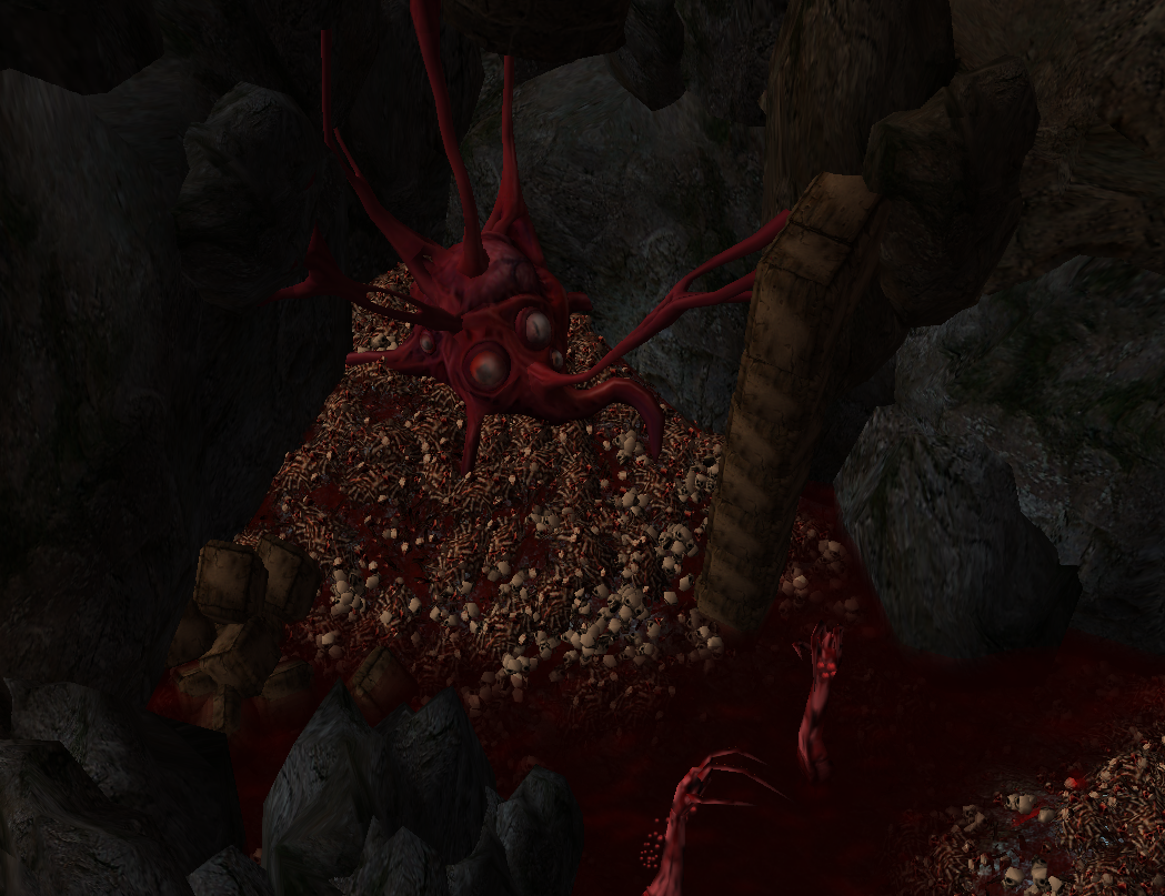 Creature that lurks deep beneath the Stonehaven Catacombs. He feeds on death and decay.