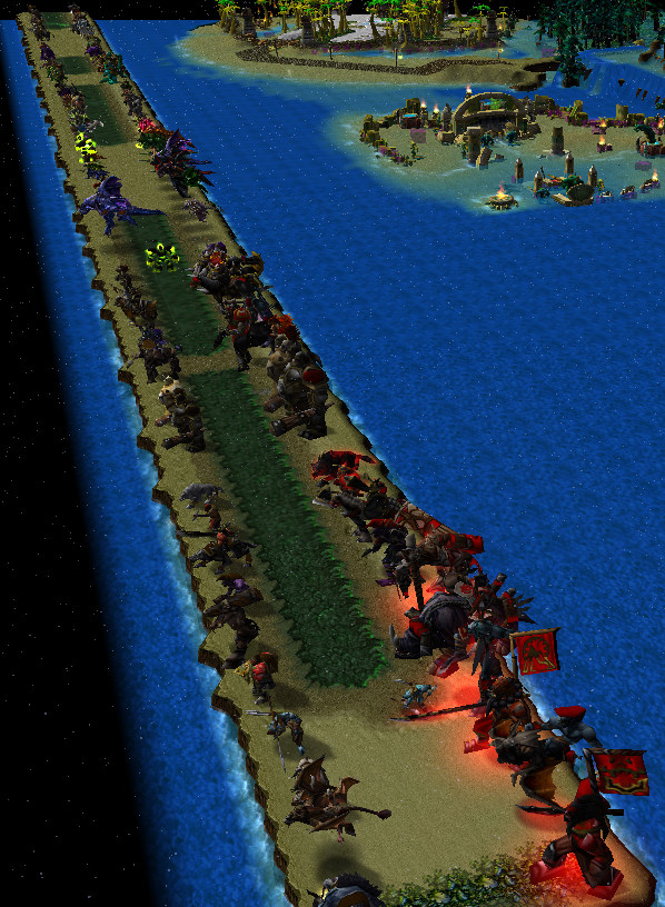 Creeps + Bosses
70 Waves plus 70 Bosses (10x HP and 5x Damage each)
then the game actualy begins.