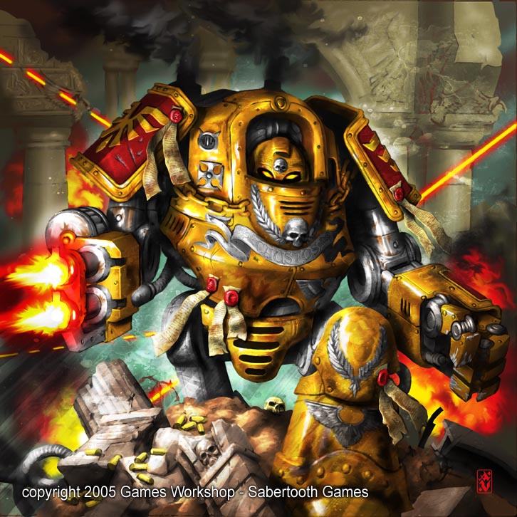 Custodians Dreadnought by andreauderzo