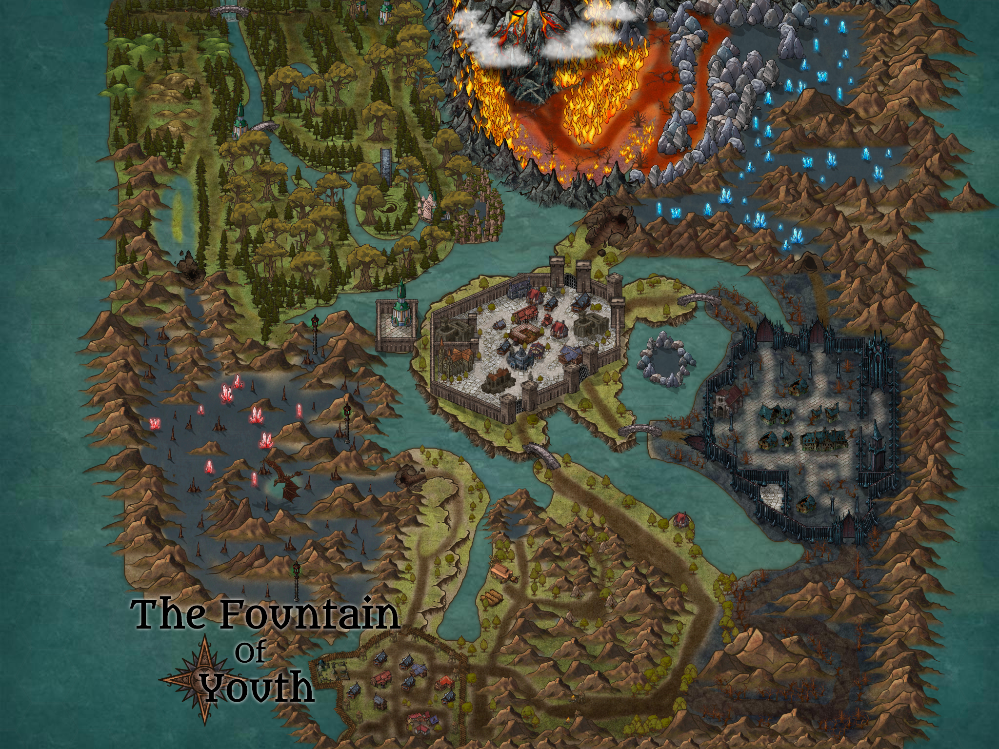 Custom Minimap made with Inkarnate.com