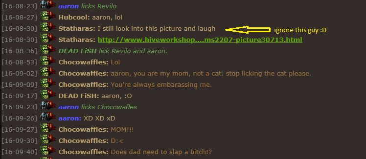 DAAAADDD, mom licked the cat again!!!!