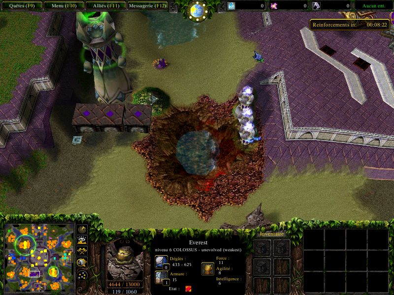 Damage caused by Rain of Chaos.
