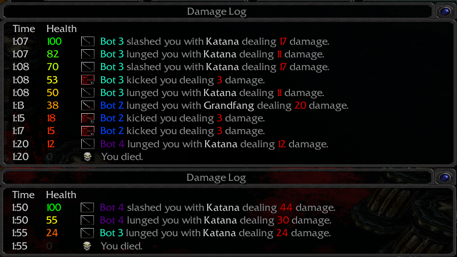 DamageLog update