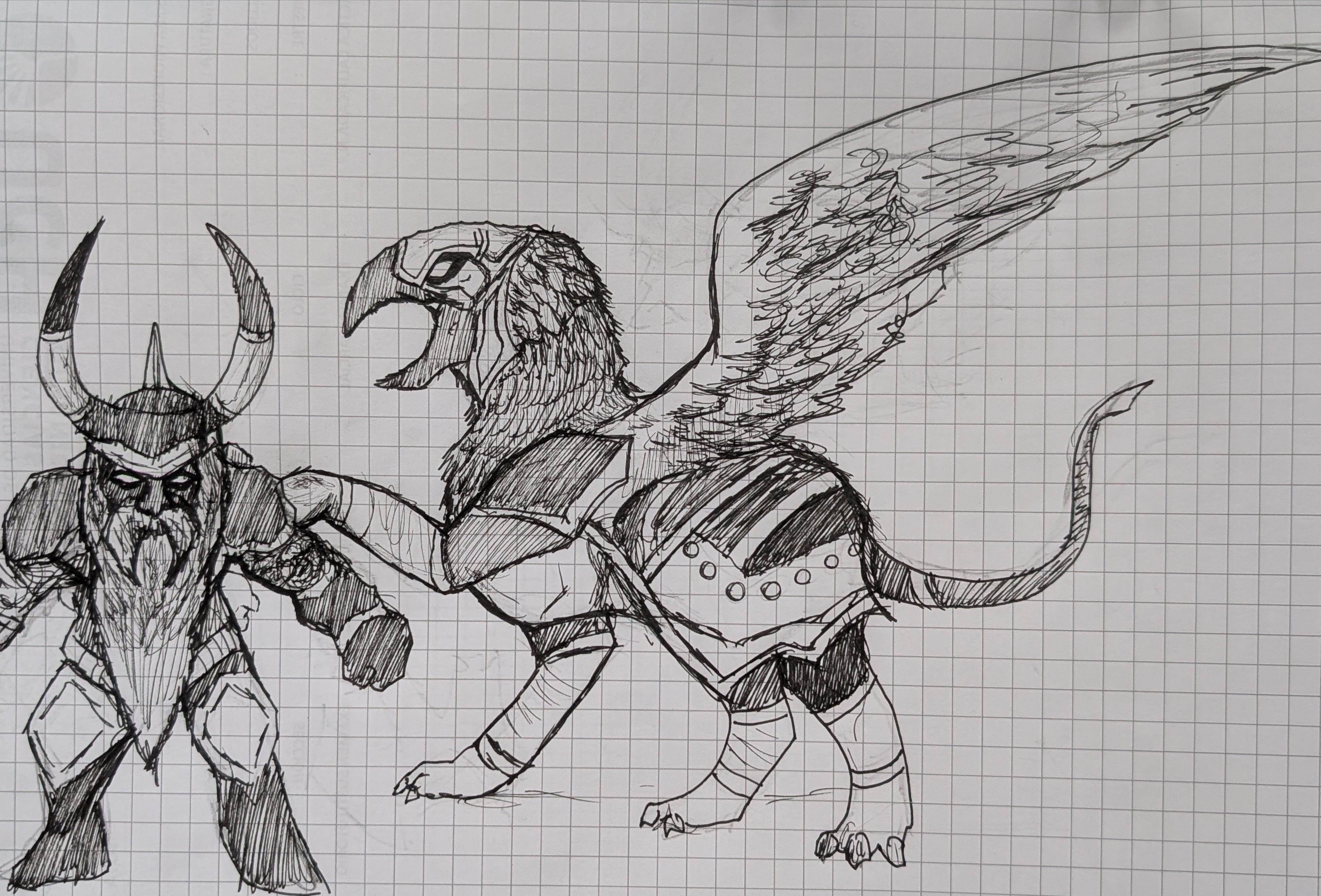 Dark Iron Mountain King & his Gryphon