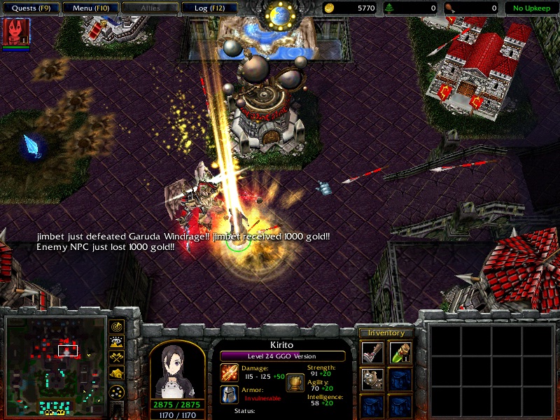 defeating one of enemy heroes