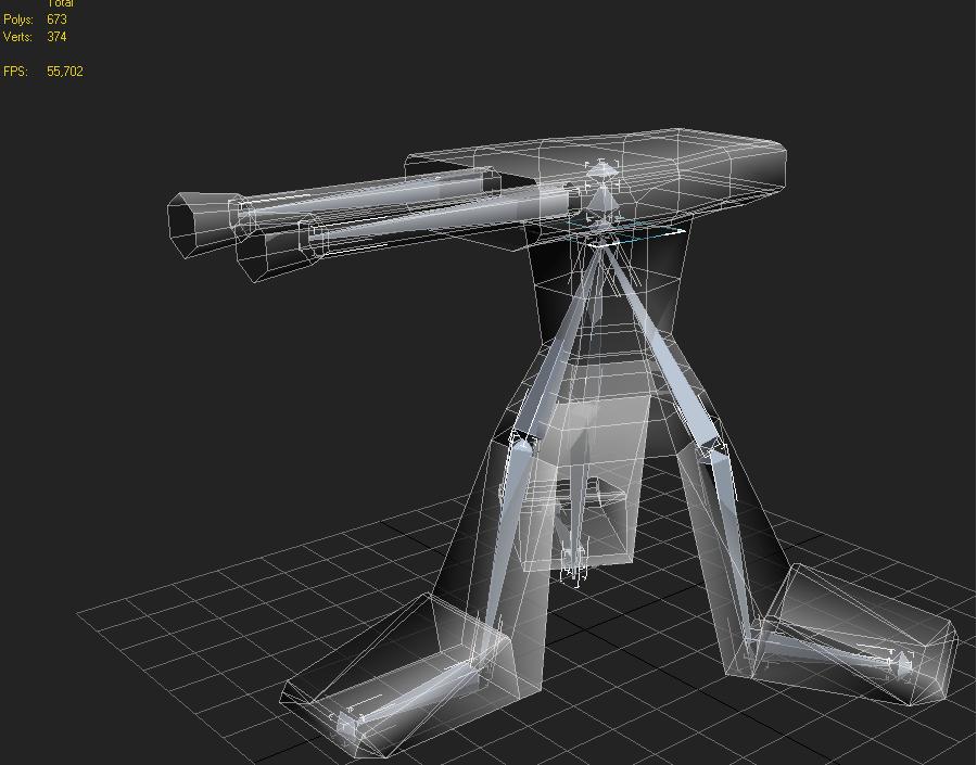 Defender Turret
My latest work, has taken me about a day. Already finished the mesh and rigged it, but cba to animate it.

I was thinking that it c
