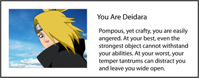 Deidara Personality