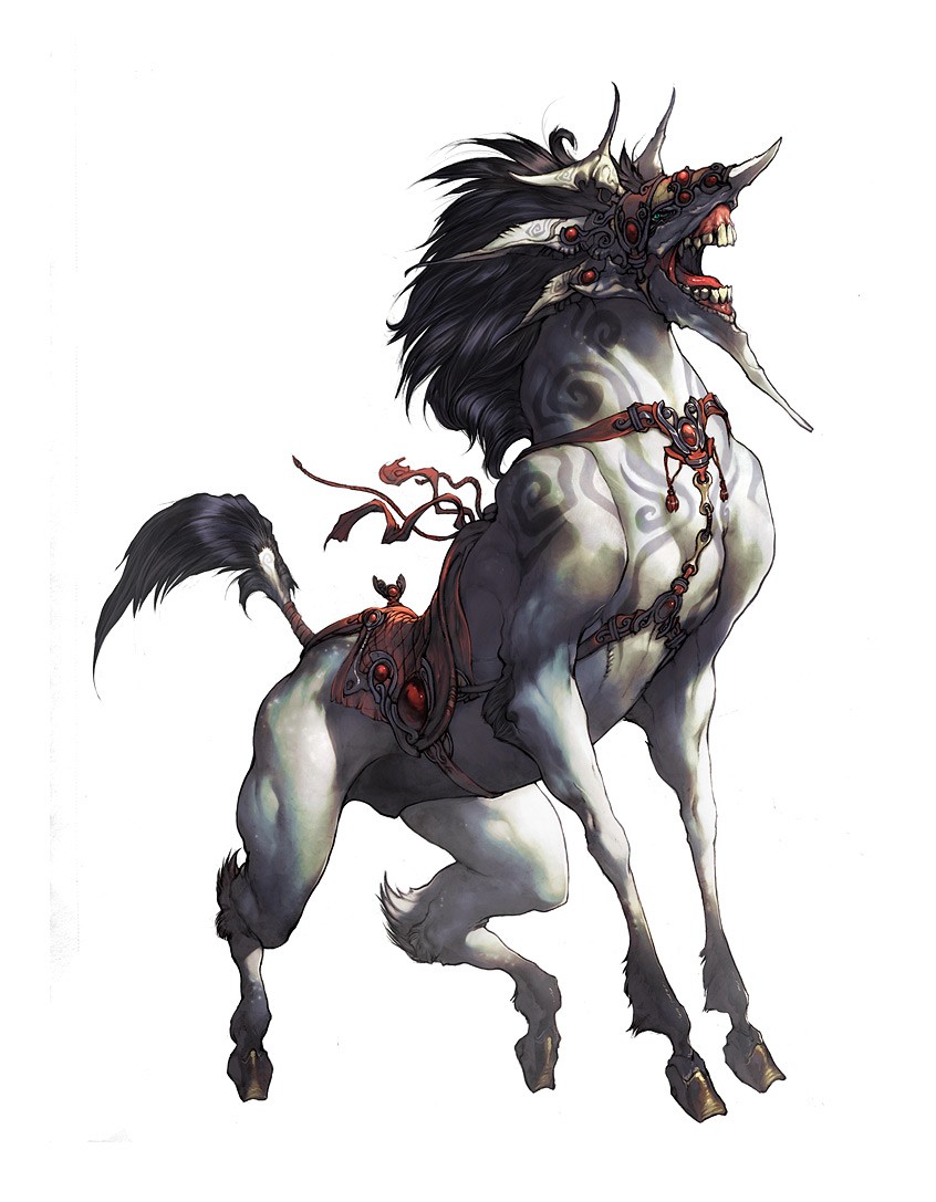 demon umm....  horse
"mount"