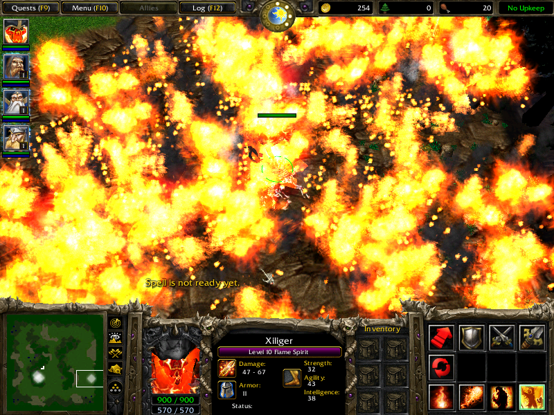 Disco Inferno
 - Done whilst playing with Xiliger's hero on the Hero Contest #3.
Download the test map: http://www.hiveworkshop.com/forums/1543179-p