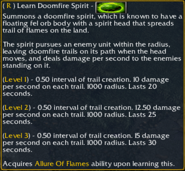 Doomfire Spirit Description