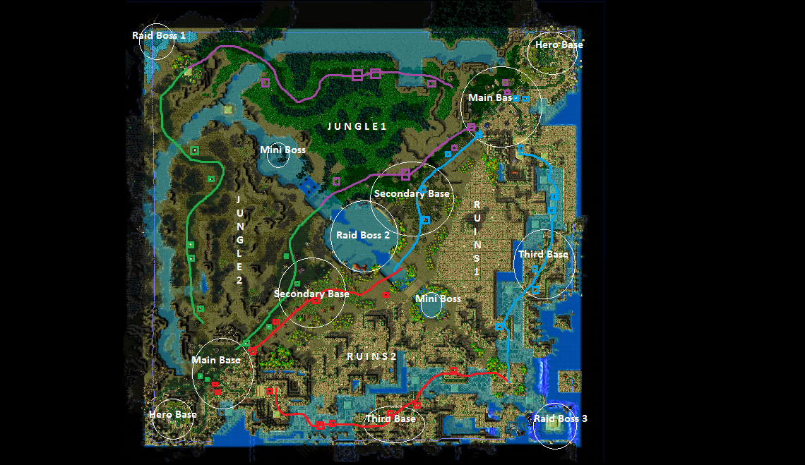Dota 1.5 map detail