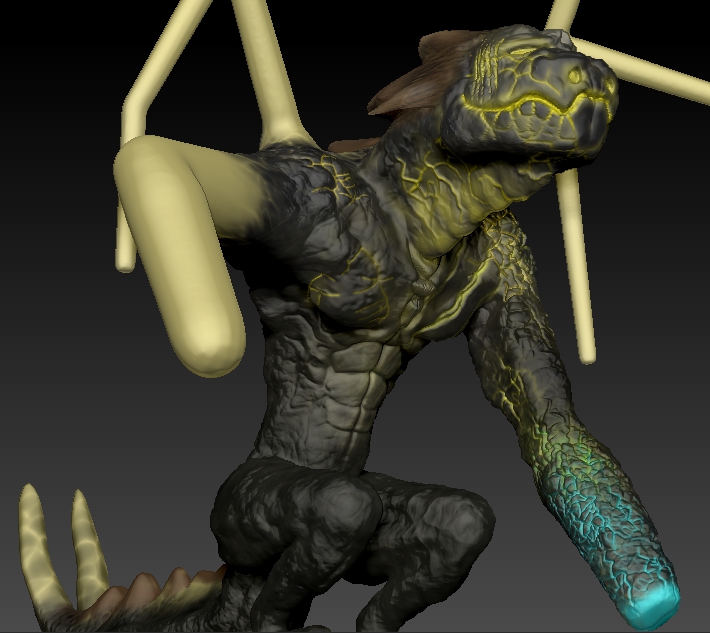 Dragonclay with unfinished textures