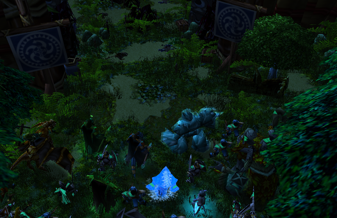 Dragram and his people followed the map for hours and finally came to, what seemed to be an abandoned night elf city. Several of the buildings had bee
