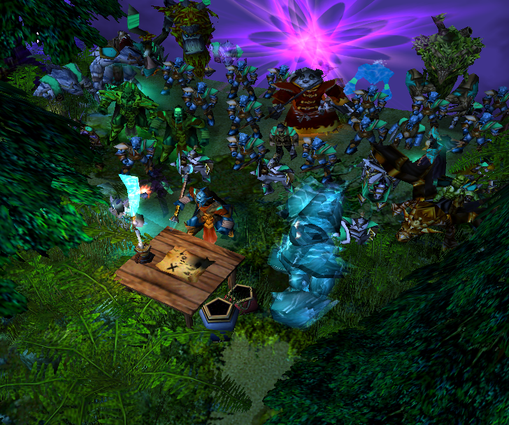 Dragram walked through the huge portal as the first, followed by the rest of his people. The sight of huge trees, ferns everywhere and the beautiful m