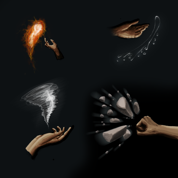 drawing made for the element magic icons