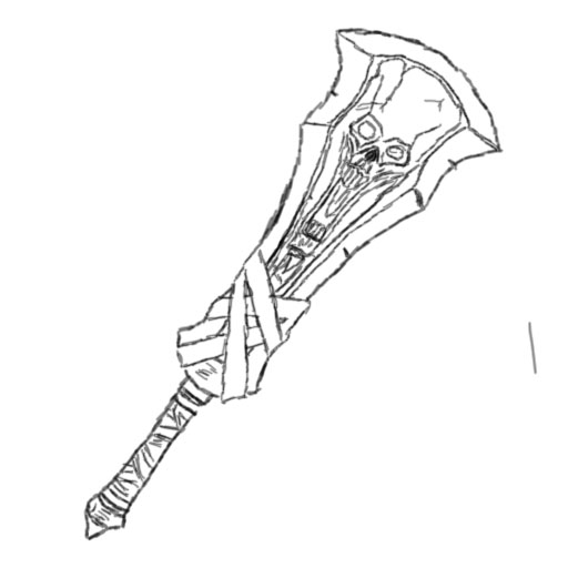Drawing the Lifetaking Sword wip 1