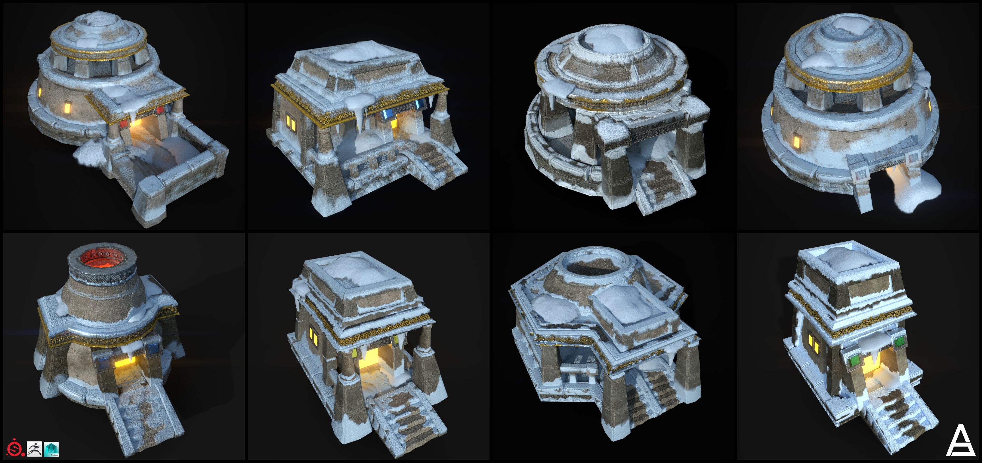 Dwarf Buildings Pack - Snow Version
