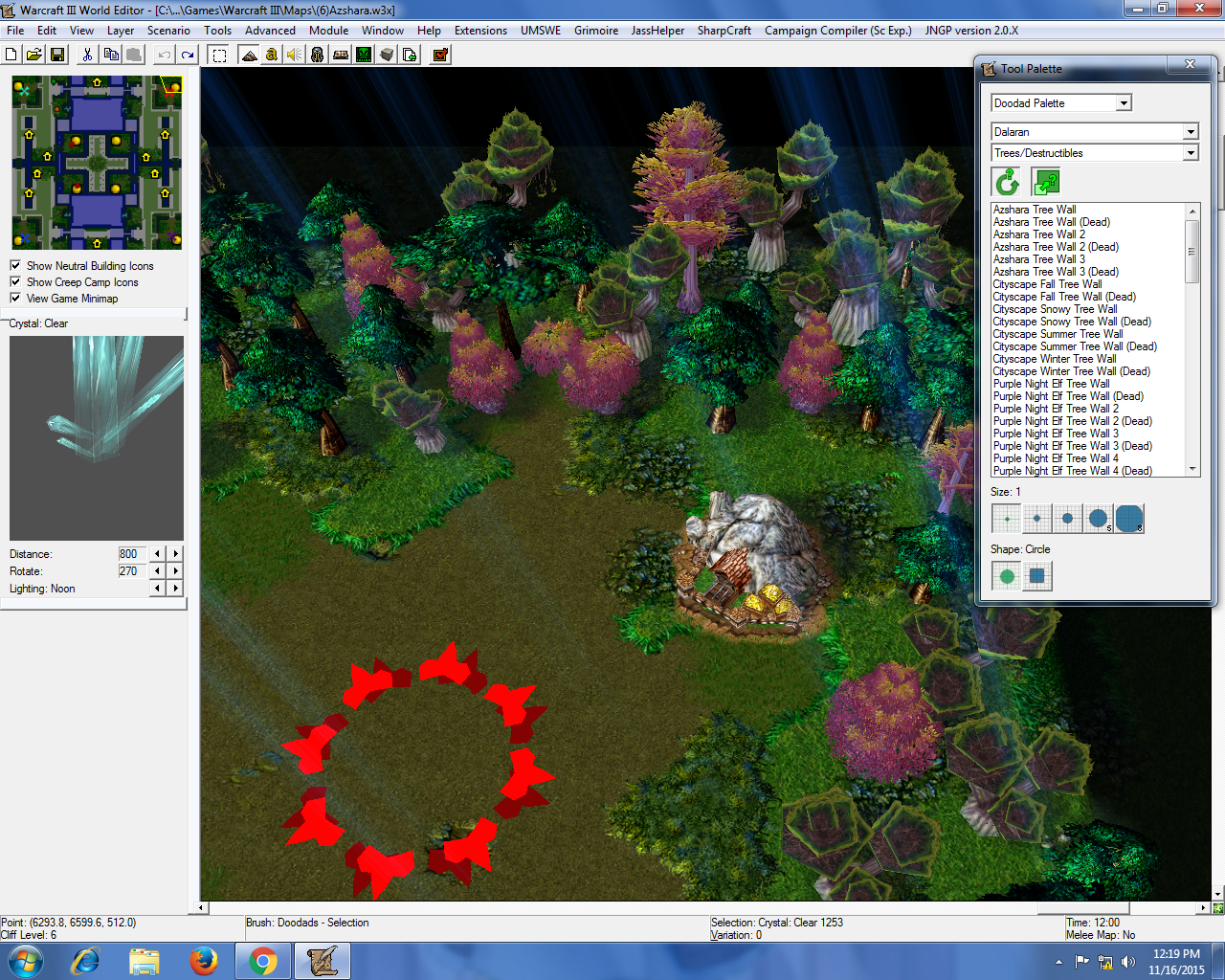 Editor working