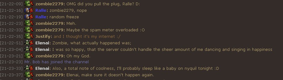 Elenai crashed the server!