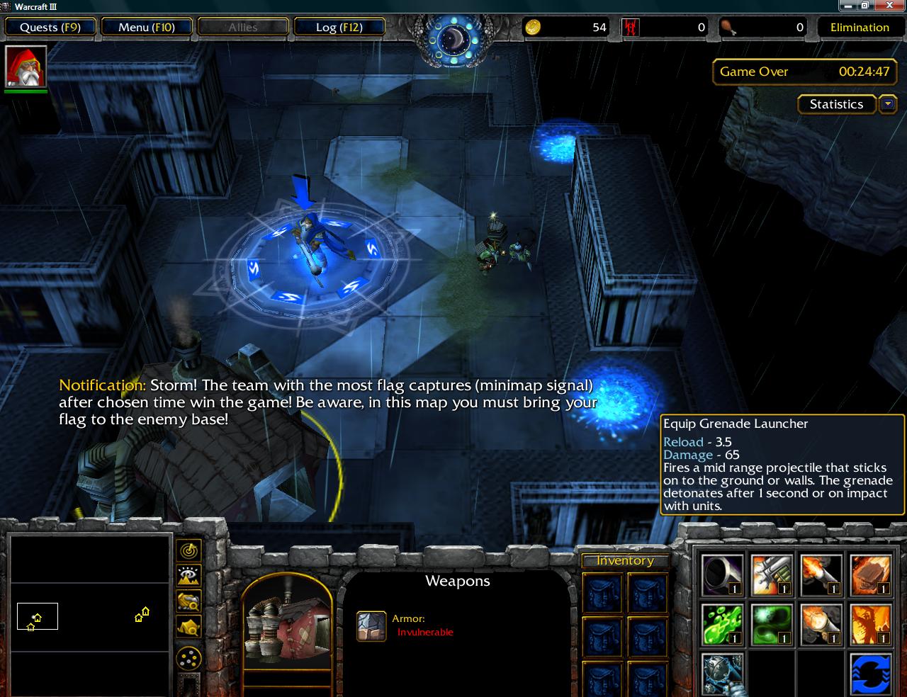 Elimination Tournament Nudl Edition - Storm Ingame (Note the Grenade Launcher in weapon shop)