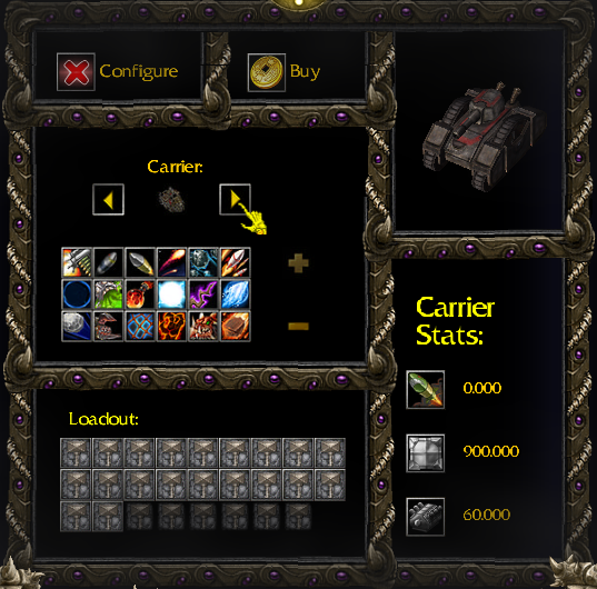 Experimental Carrier Console Configuration 1