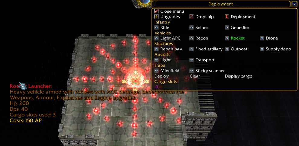 Experimental menu