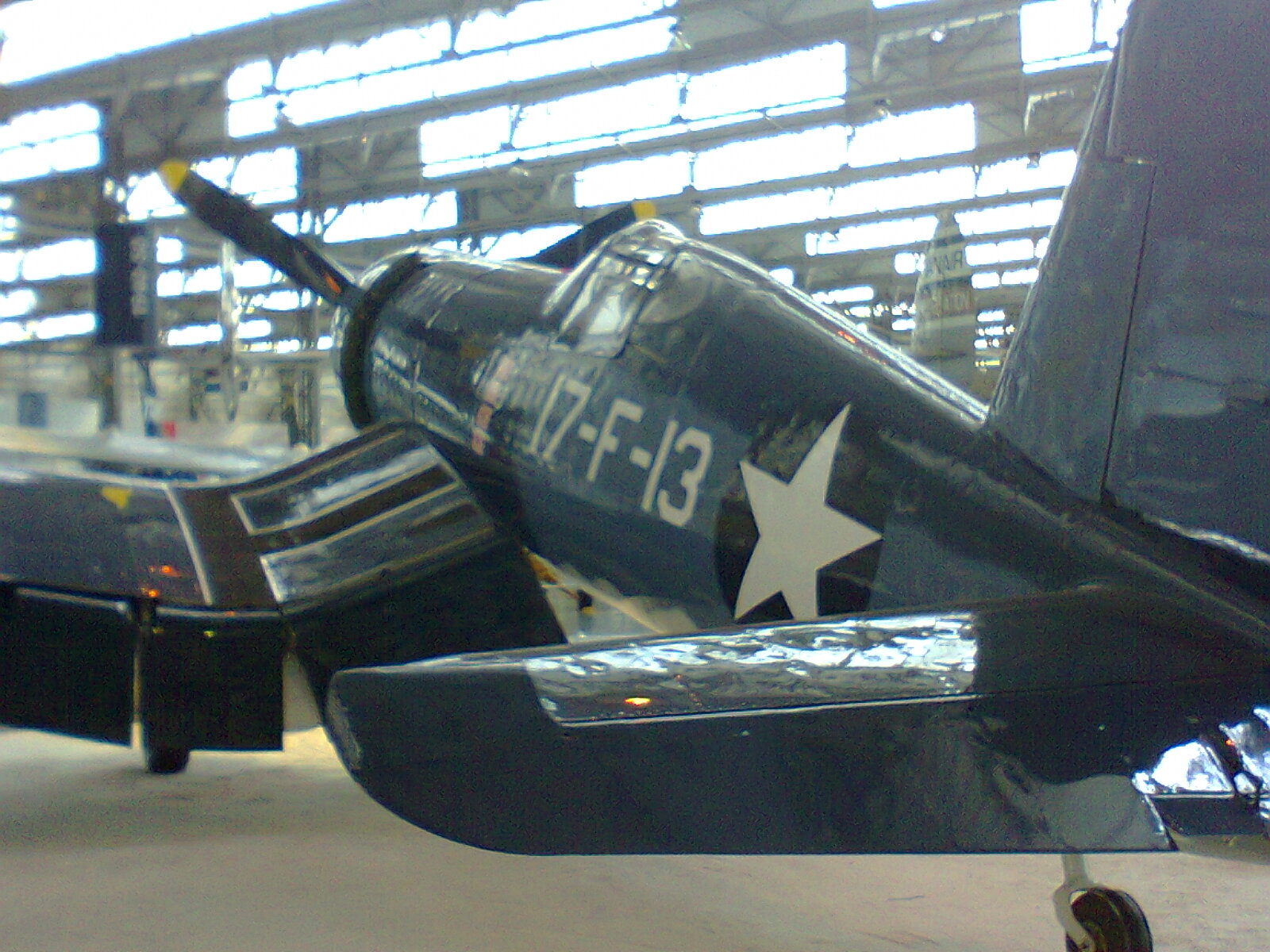 F4U Corsair, rear view.
