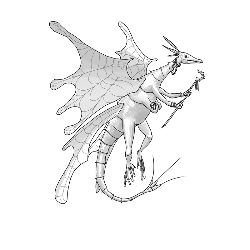 faerie dragon hero, concept art