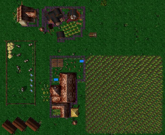 Farmland in bird's eyes view.