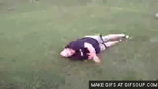 fat guy rolling down hill o