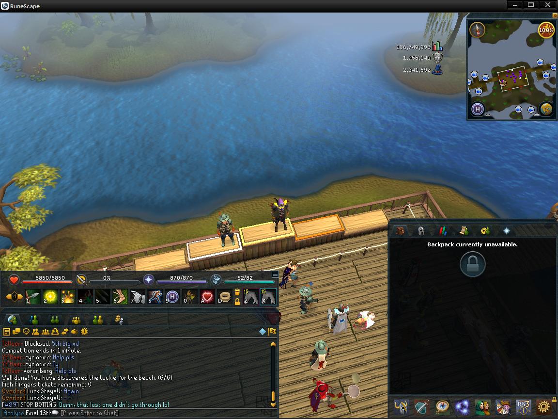 Finally placing first on a game of fish flingers with 40 other people. :)