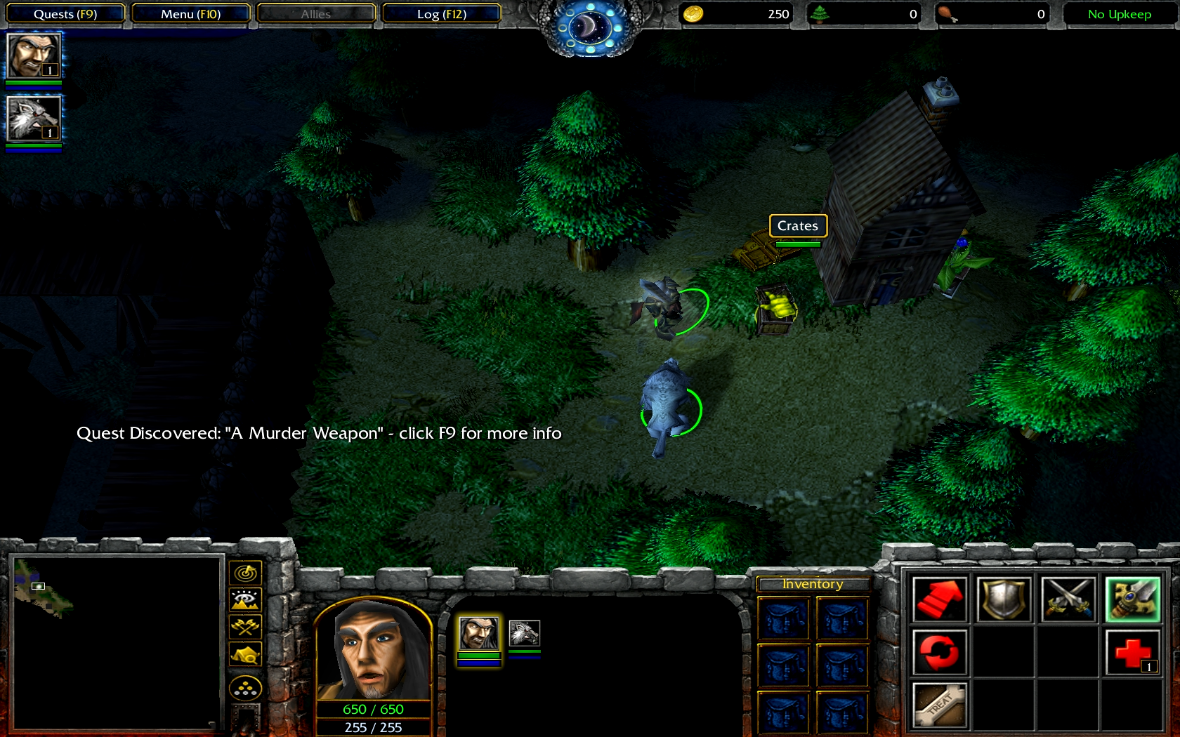 First screenshot of gameplay.