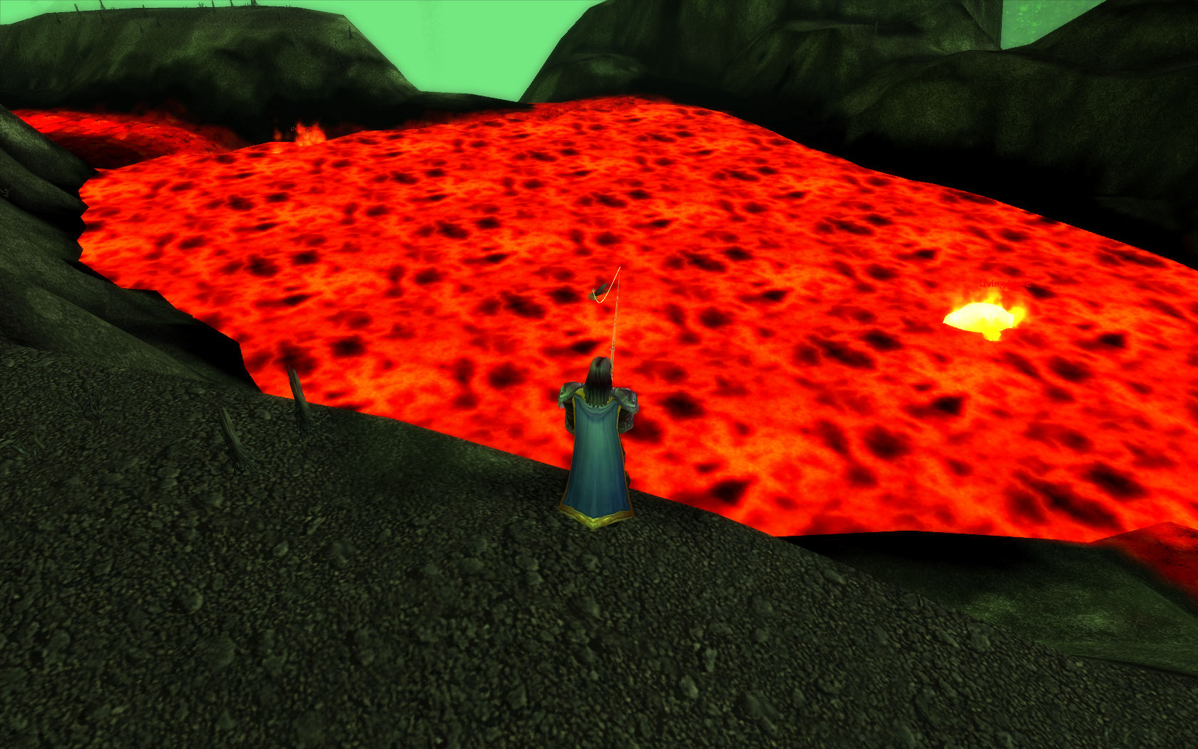 Fishing in Magma.