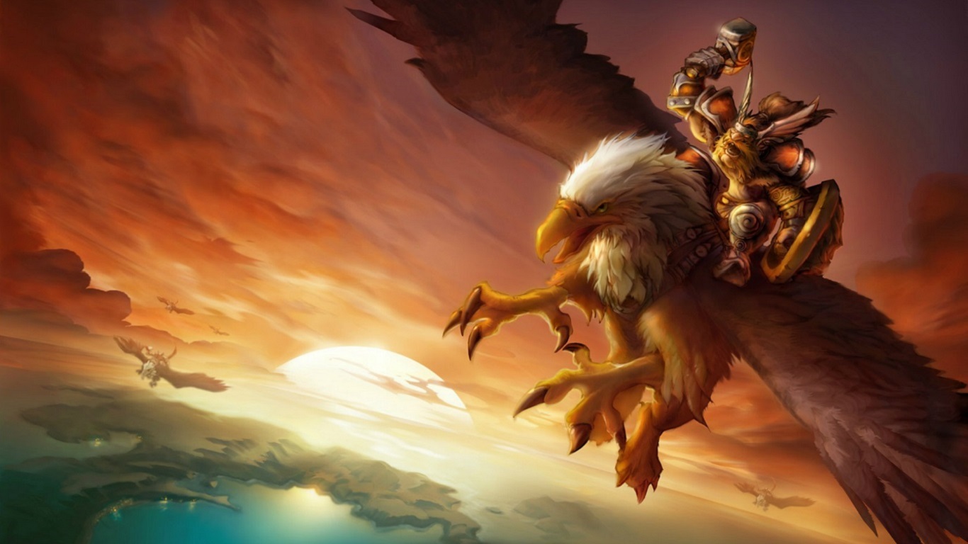 flying world of warcraft dwarfs wow gryphon dwarf desktop 1600x1200 hd wallpaper 707373