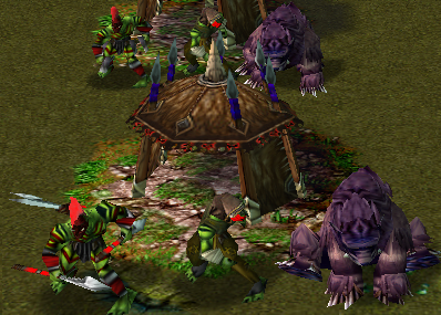 Forest Troll basic units
Headhunter - ranged unit, first unit you come across
Hunter - melee unit (weilds a spear attachment, not seen in picture)