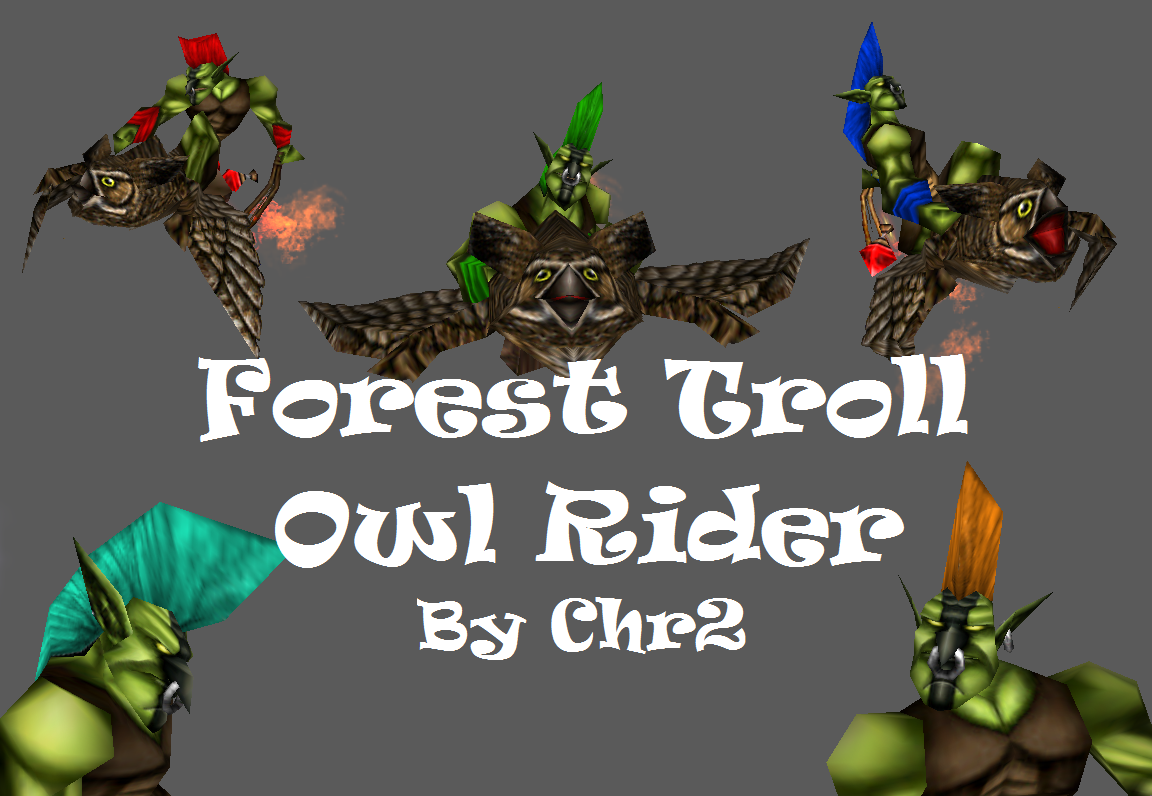 Forest Troll Owl Rider