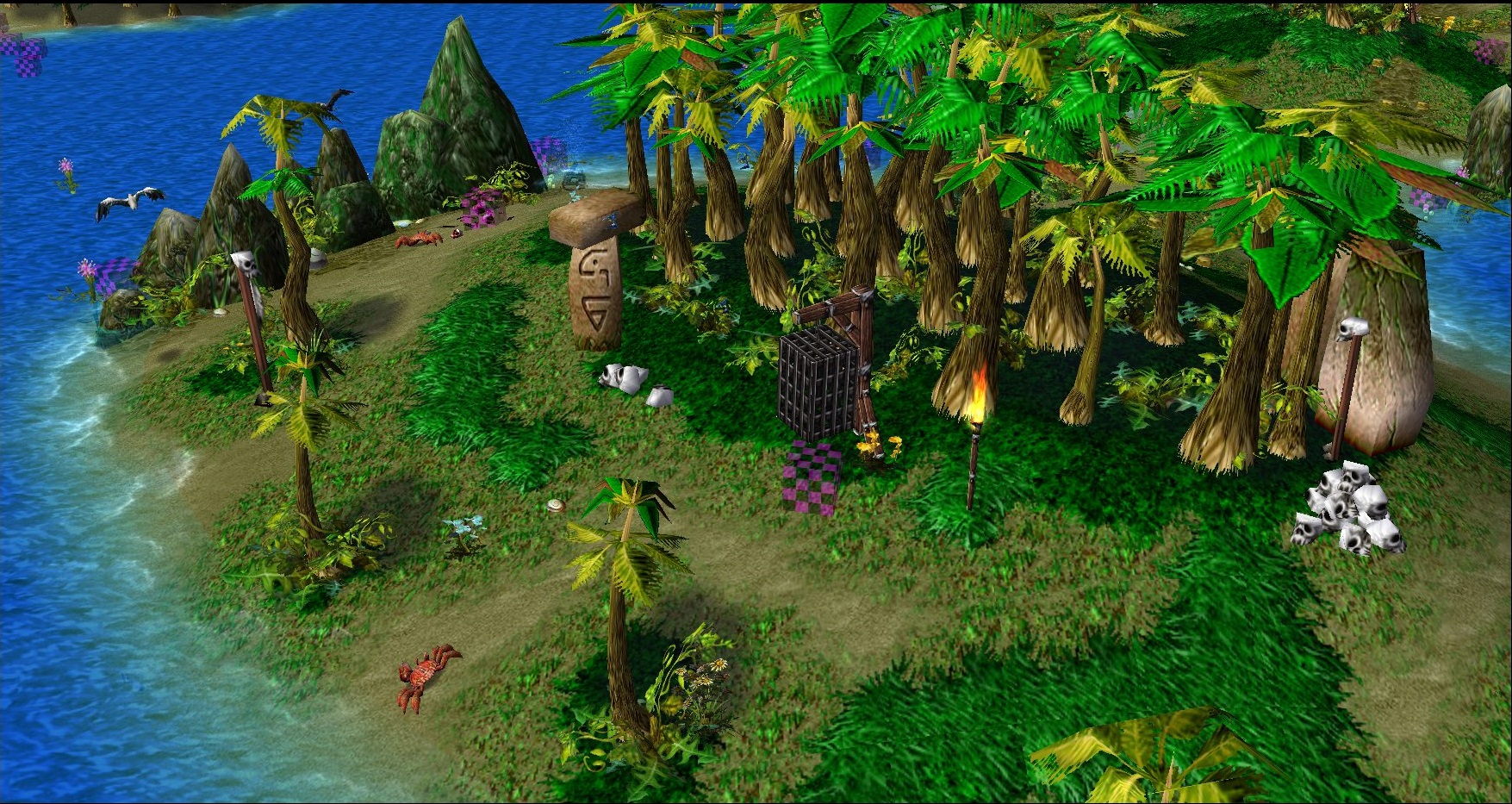 Старая игра про остров. Затерянный остров варкрафт. Затерянный остров Warcraft 3. Гидра Затерянный остров. Стратегия на острове.