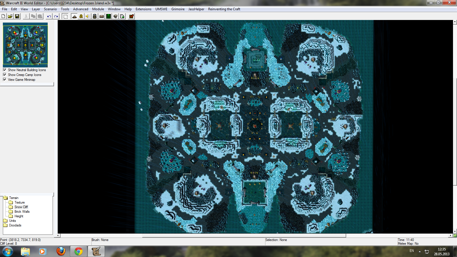 Frozen map